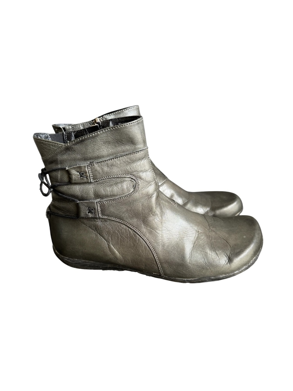 JAFA 126 Boots Gray Leather Comfort Shoes Fairycore Renfaire 38